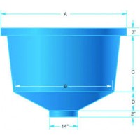 Round, Conical Bottom Polyethylene Tank 250 Gallon