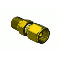 Brass Hose Adapter 1/4" Male Thread, Ext x 9/16" -18 "B" Nut & Nipple