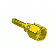 Brass Internal Swivel 9/16" - 18 "B" Female Nut to 1/4" ID Hose Adapter