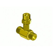 Brass Oxygen Coupler Tee, 3 CGA-540 male outlets